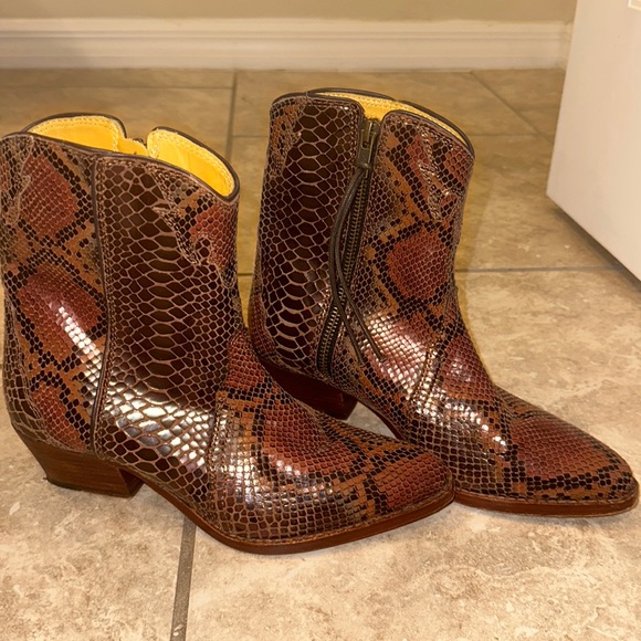 Free People snake cowboy booties - Picture 1 of 7